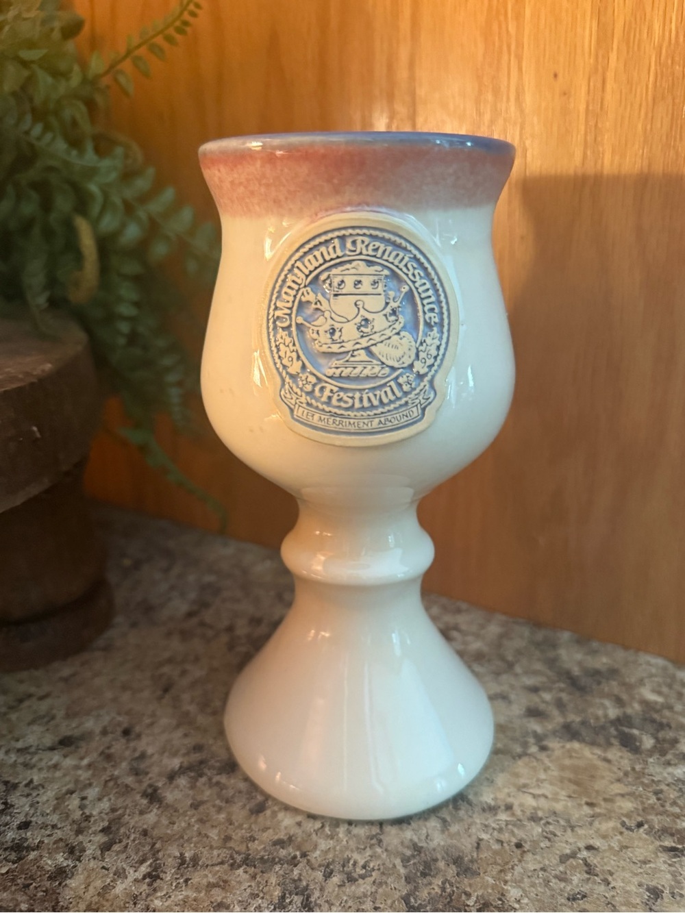 Vintage Handcrafted Stoneware Chalice From 1996 Maryland Renaissance Festival